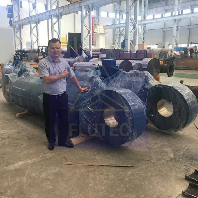 Thép Carbon Custom Made Hydraulic Cylinder Double Acting cho máy kéo cáp 1