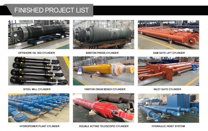 SGS Chất liệu thép carbon biển có tác dụng kép Long Stroke Hydraulic Cylinder 4