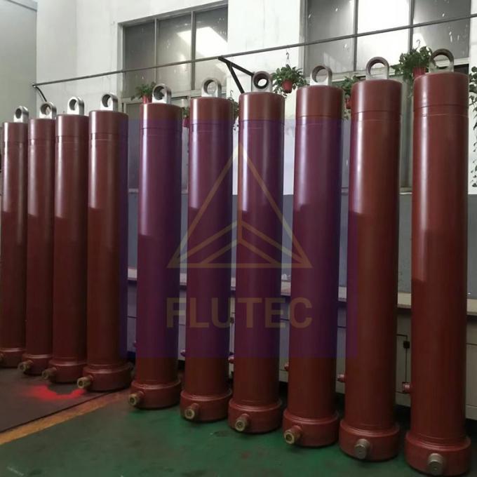 Dump Truck Telescopic Hydraulic Cylinder Custom Made Double Acting (Động tác đôi theo yêu cầu) 2