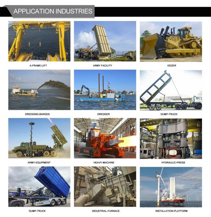4 Giai đoạn Telescopic Hydraulic Cylinder Double Acting cho Hydraulic Gantry 5