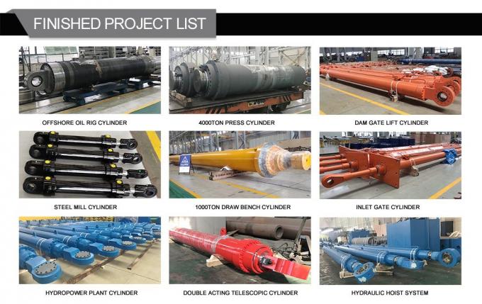 4 Giai đoạn Telescopic Hydraulic Cylinder Double Acting cho Hydraulic Gantry 4